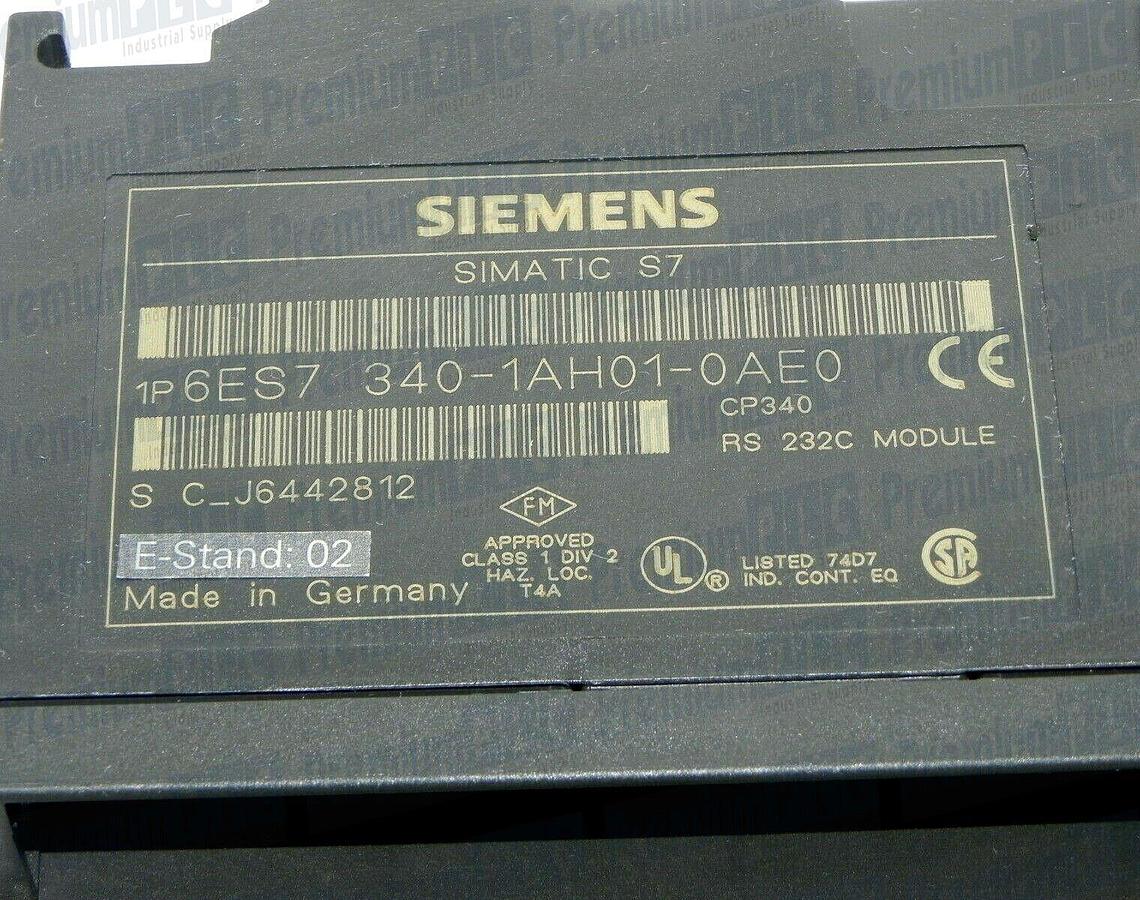 Used SIEMENS 6ES7-340-1AH01-0AE0 COMMUNICATION PROCESSOR MODULE 6ES73401AH010AE0