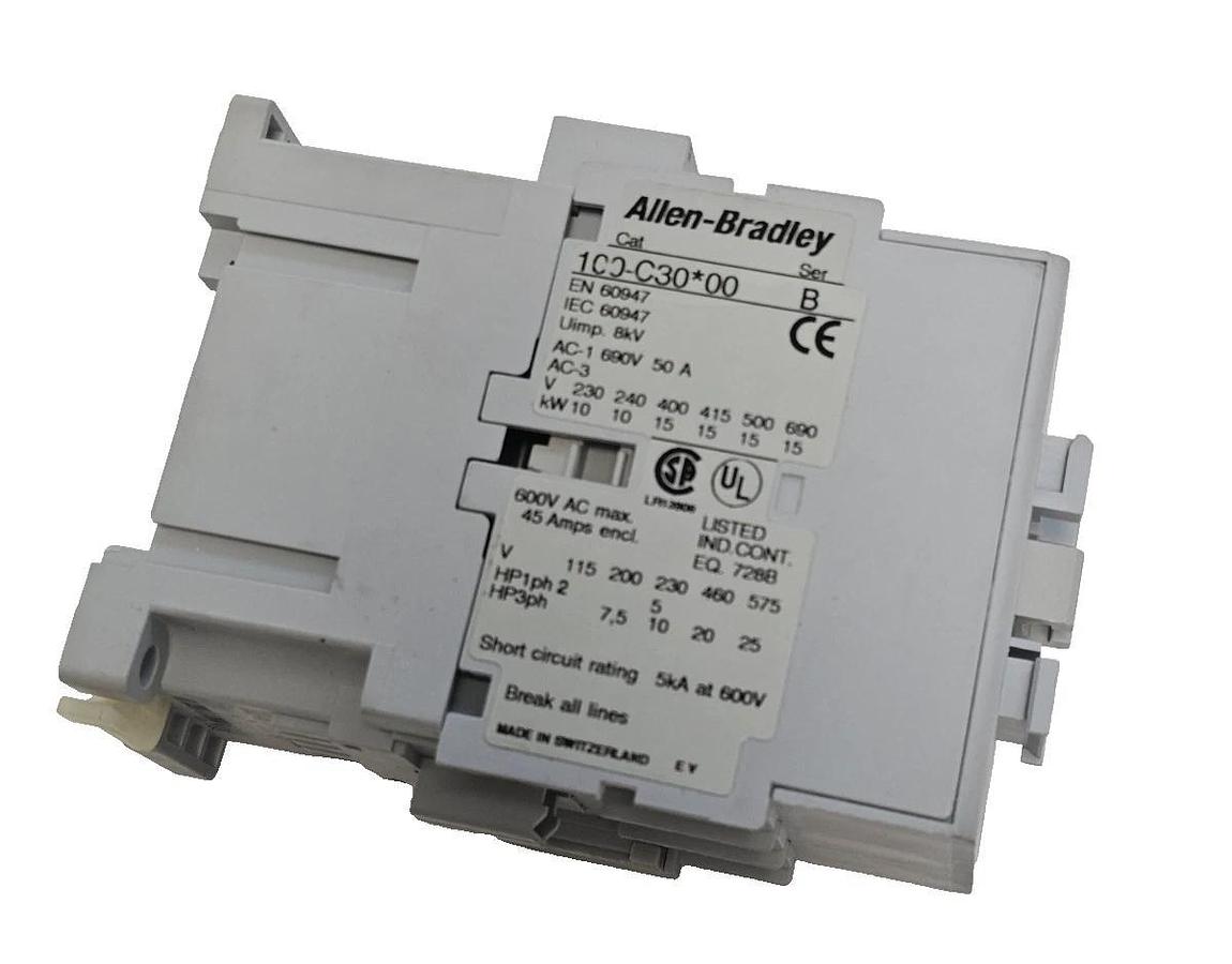 Used NIB ALLEN BRADLEY 100-C30D01 CONTACTOR 100C30D01 110V50/120V60HZ SER. B NSFP