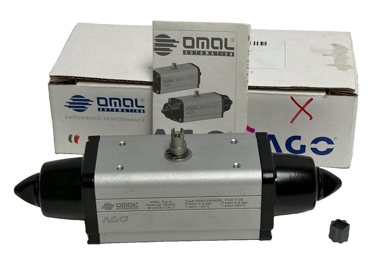 Used OMAL SRN0015401S AGO Aluminium Spring Return Pneumatic Actuator F03-F05 - New