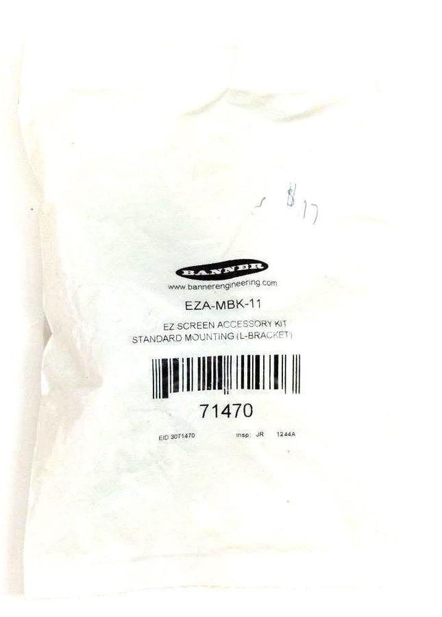 Used NIB BANNER EZA-MBK-11 STANDARD MOUNTING L BRACKET 71470, EZAMBK11