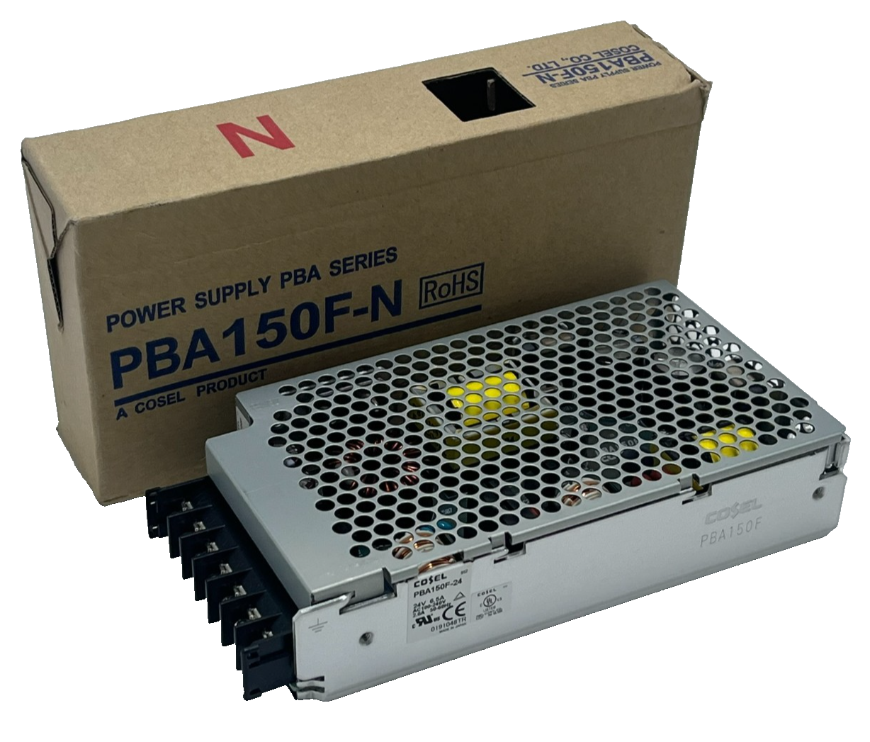 Used COSEL PBA150F-24-N Power Supply AC-DC 150W 24V 6.3A Enclosed PBA Series NSMP