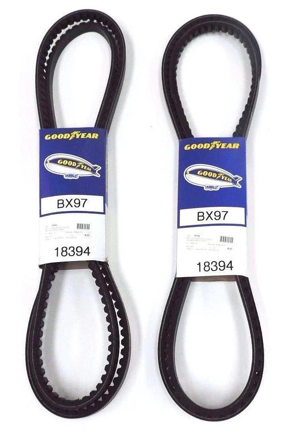 Used LOT OF 2 NEW GOODYEAR BELT-V BX97 TORQUE FLEX COGGED .66" W X 100" L