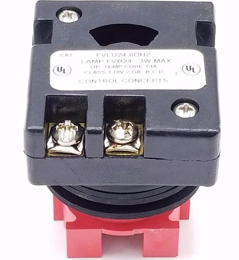 Used CONTROL CONCEPTS FVLU24-60HZ LAMP INDICATOR (MISSING LAMP AND LENS)