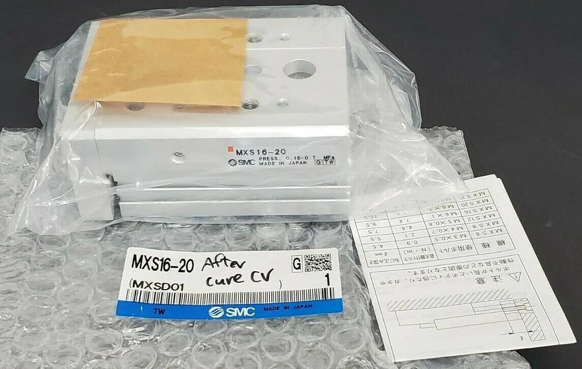 Used NEW SMC MXS16-20 AIR SLIDE TABLE 16 MM BORE 20 MM STROKE MXS1620