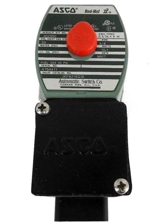 NEW ASCO JKF8215G10 SOLENOID VALVE 120/60 - 110/50, 3/8 PIPE, 10.1 WATTS, 50PSI