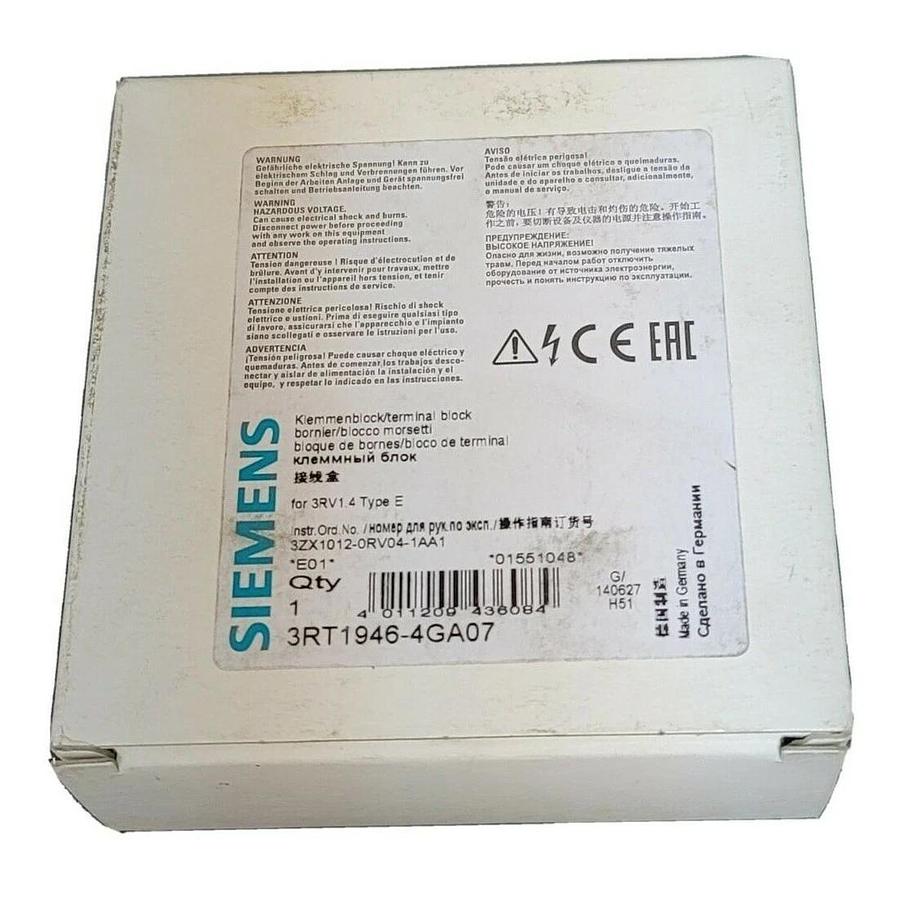 Used NIB SIEMENS 3RT1946-4GA07 TERMINAL KIT LINE TERMINAL 3 POLE