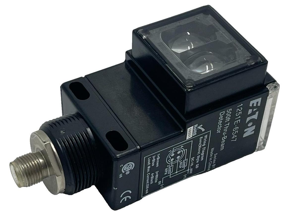 EATON 1251E-6547 Ser. B1 Thru-Beam Detector 500ft Range 10-30VDC M12 QD, NSNP