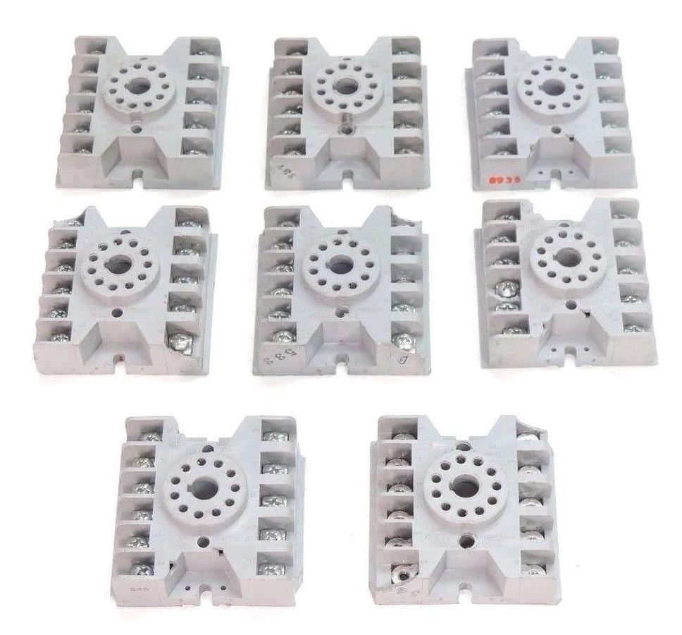 Used LOT OF 8 POTTER & BRUMFIELD 27E123 RELAY SOCKETS