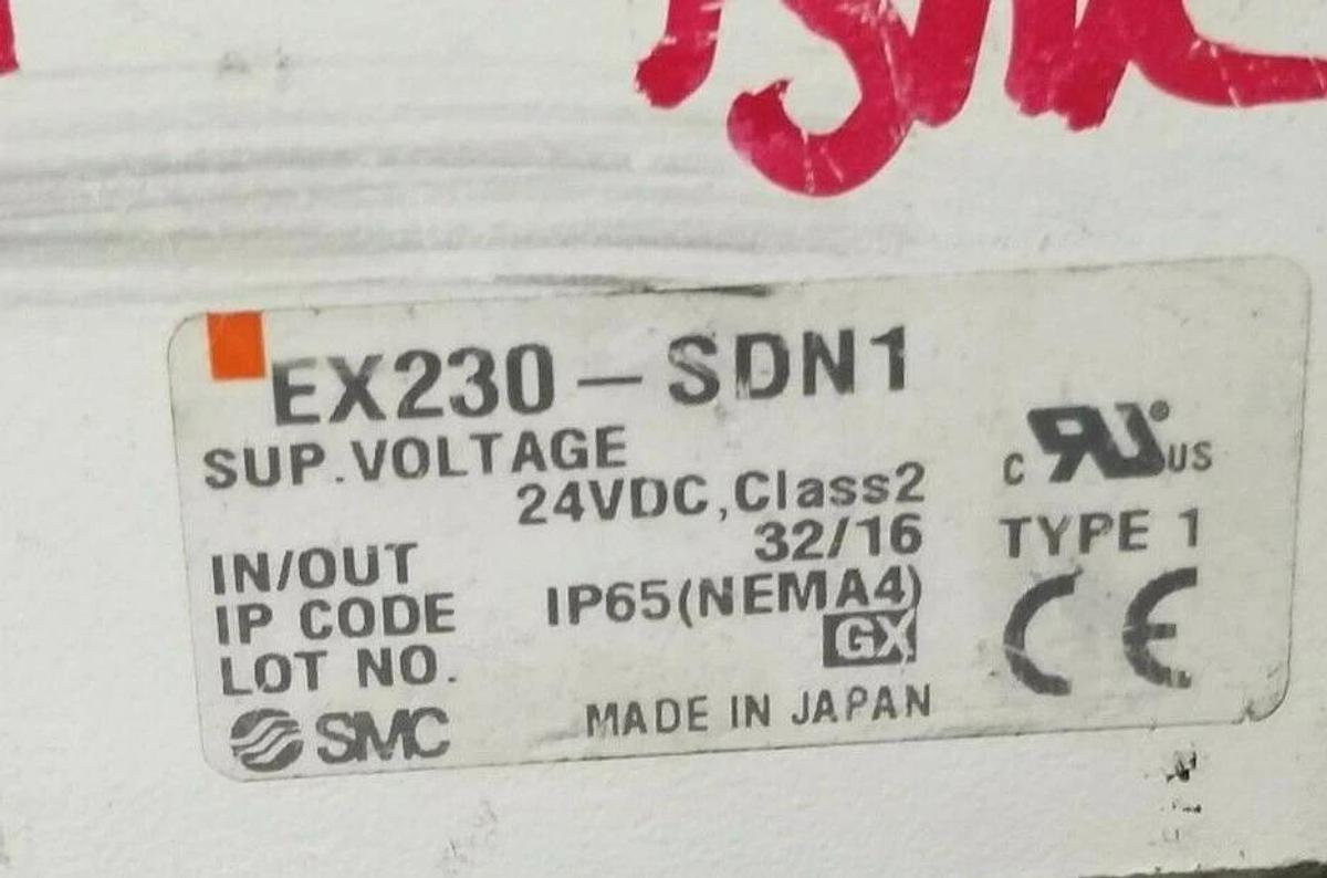 Used SMC EX230-SDN1 SERIAL INTERFACE UNIT 24VDC EX230SDN1