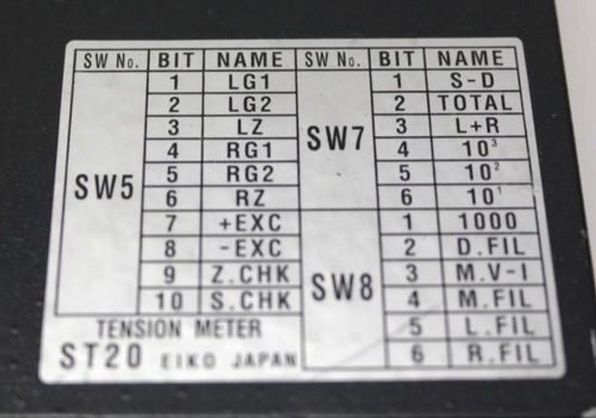 Used EIKO SOKKI ST20A TENSION METER SCALE: 0~4.00N ST2A-0188