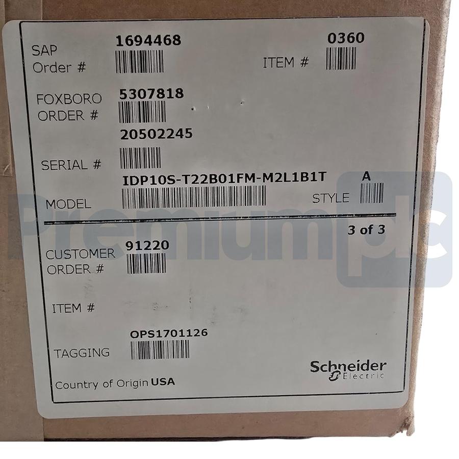 Used SCHNEIDER FOXBORO IDP10S HART PRESSURE TRANSMITTER IDP10S-T22B01FM-M2L1B1T NSMP