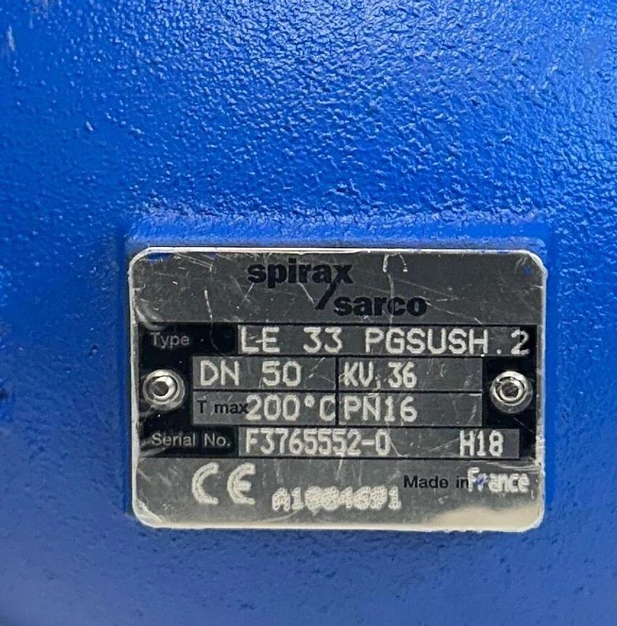 SPIRAX SARCO LE33 PGSUSH.2 / 3765552 Spira-trol CONTROL VALVE DN50 3765004 NSMP