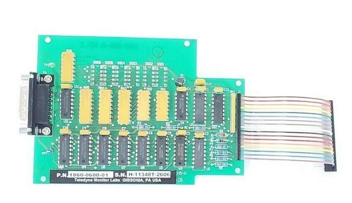 Used TELEDYNE MONITOR LABS 1860-0600-01 PCB CIRCUIT BOARD 1860060101 REV. C