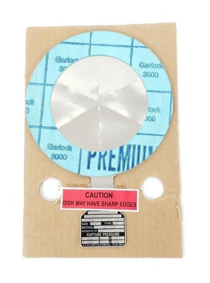 Used NEW BS&B QB-0-0146-000 'D' TYPE RUPTURE DISK, 4", TYPE AV, 316 TEF 316, 2953279