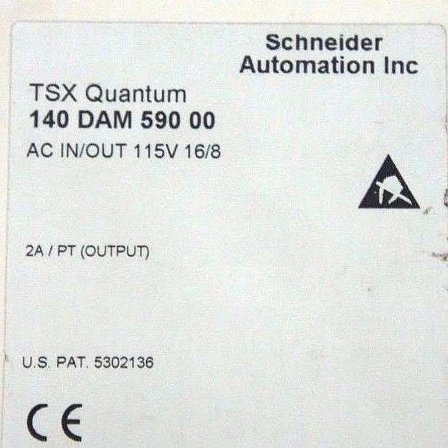 Used SCHNEIDER AUTOMATION 140-DAM-590-00 120 VAC IN/OUT 140DAM59000