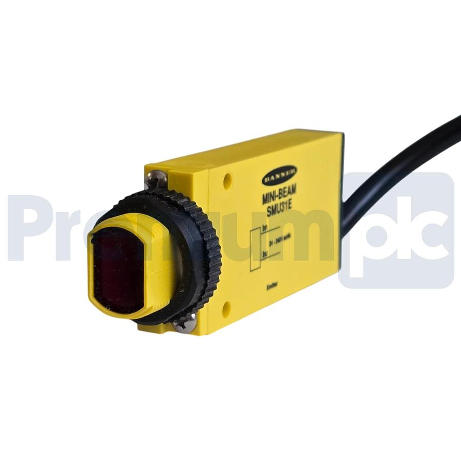 Used BANNER SMU31E - 52575 MINI-BEAM UNIVERSAL EMITTER 2m (6.5') CABLE, RANGE 3m NSMP