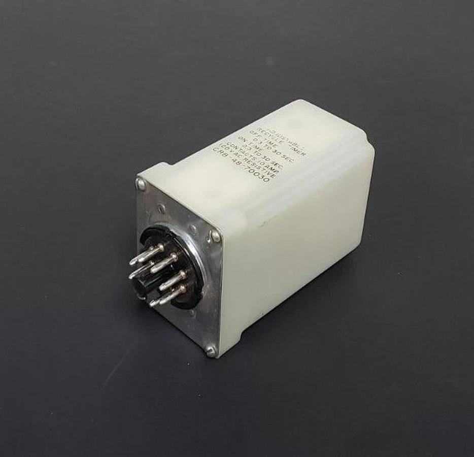 Used AMF POTTER & BRUMFIELD CRB-48-70030 TIME DELAY RELAY 0.3 TO 30 SEC., 120VAC, 10A