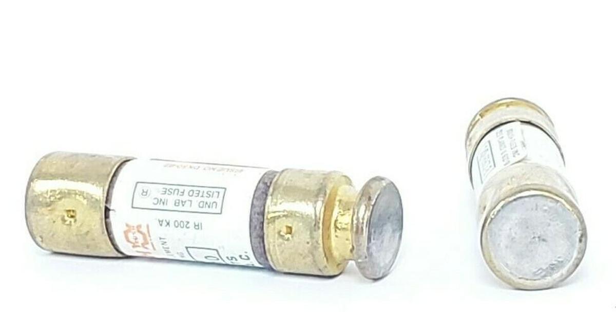 Used LOT OF 2 NEW BRUSH ECNR10 CLASS RK5 TIME DELAY FUSES 250V