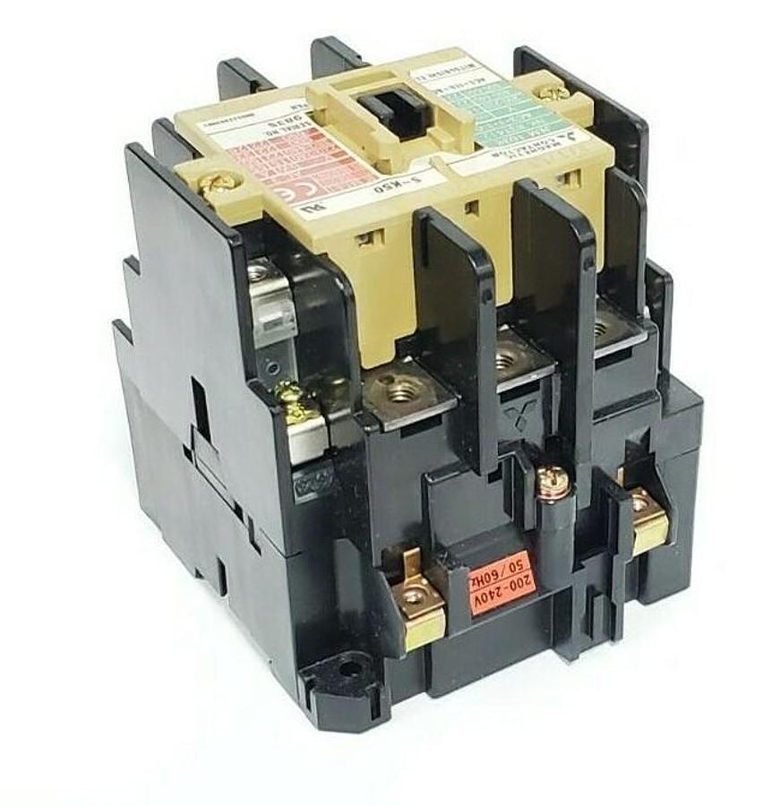 Used MITSUBISHI ELECTRIC S-K50 MAGNETIC CONTACTOR SK50, AC 200V