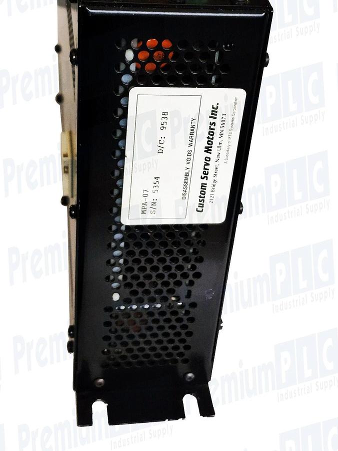 Used USED CUSTOM SERVO MOTORS MPA-07 / MPA07 SERVO AMPLIFIER 80-260VAC MTS PARKER