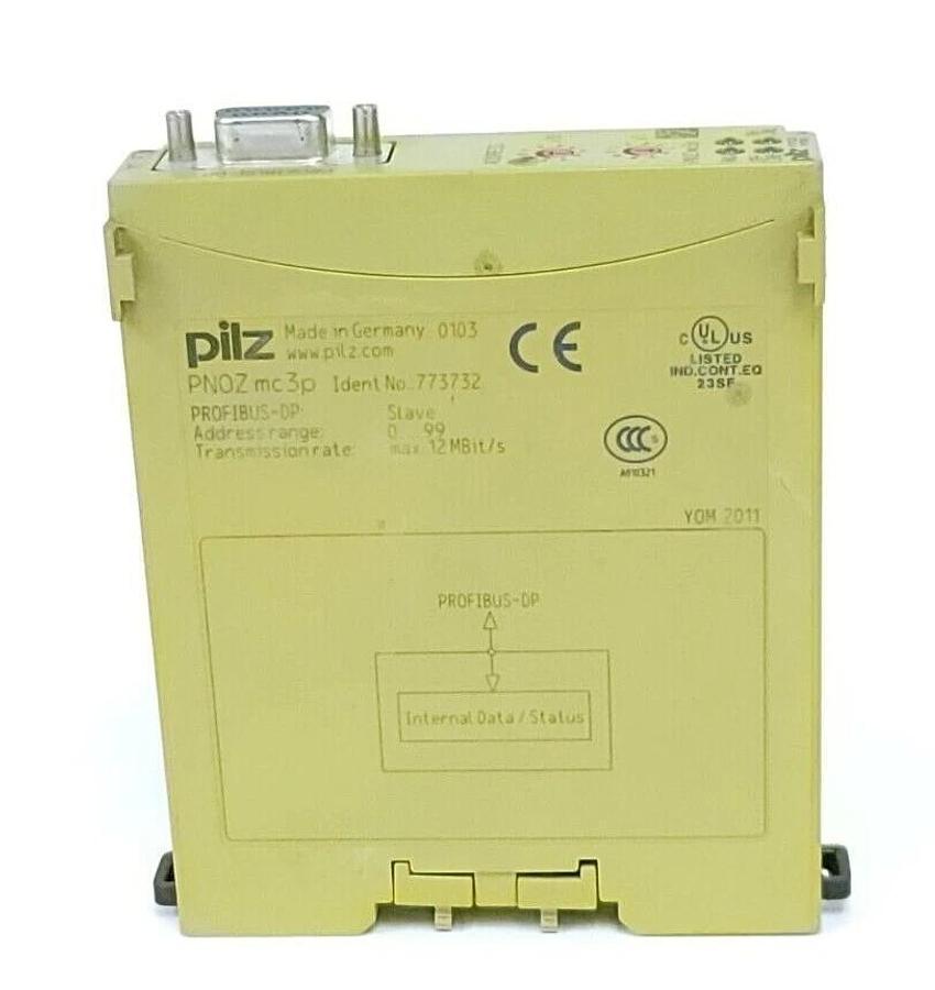 Used PILZ PNOZ mc3p PROFIBUS SLAVE MODULE 773732 PNOZMC3P