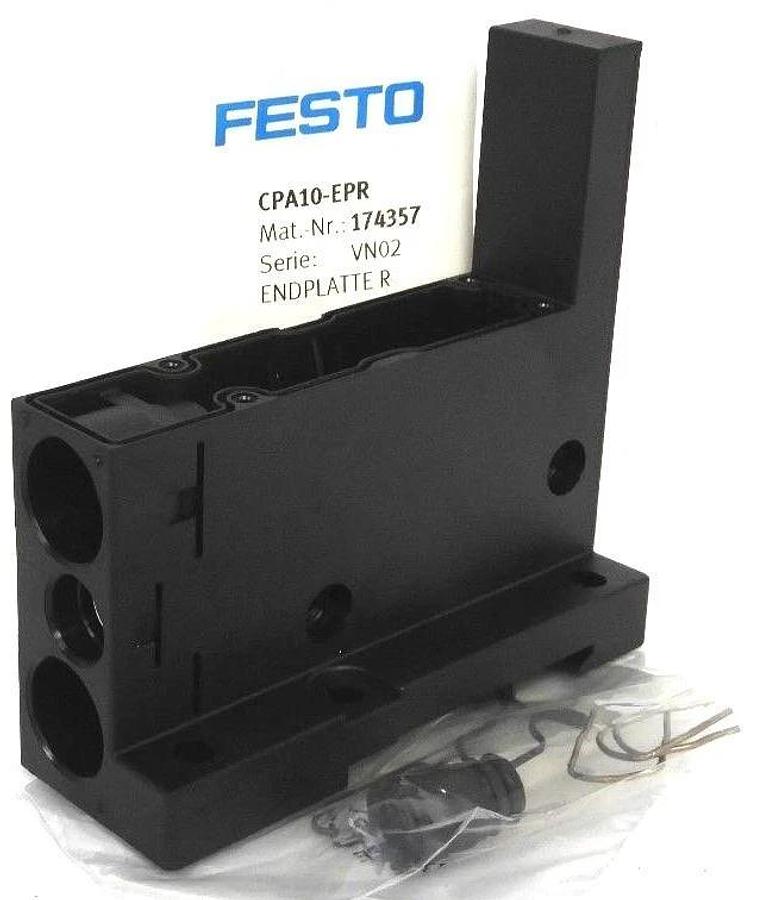 NIB FESTO CPA10-EPR END BLOCK RIGHT HAND FOR VALVE MANIFOLD