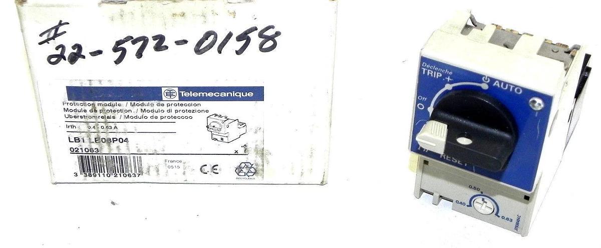 Used TELEMECANIQUE LB1-LB03P04 PROTECTION MODULE UI: 660V A.C. MAX. LB1LB03P04