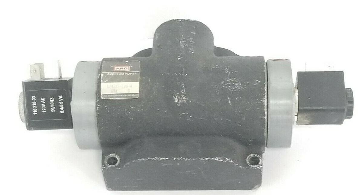 Used INGERSOLL RAND ARO K243SS-120-A VALVE K SERIES 116-218-33 120VAC 50/60HZ