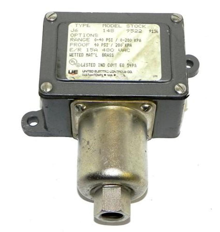 Used NEW UNITED ELECTRIC J6-148 PRESSURE SWITCH J6148
