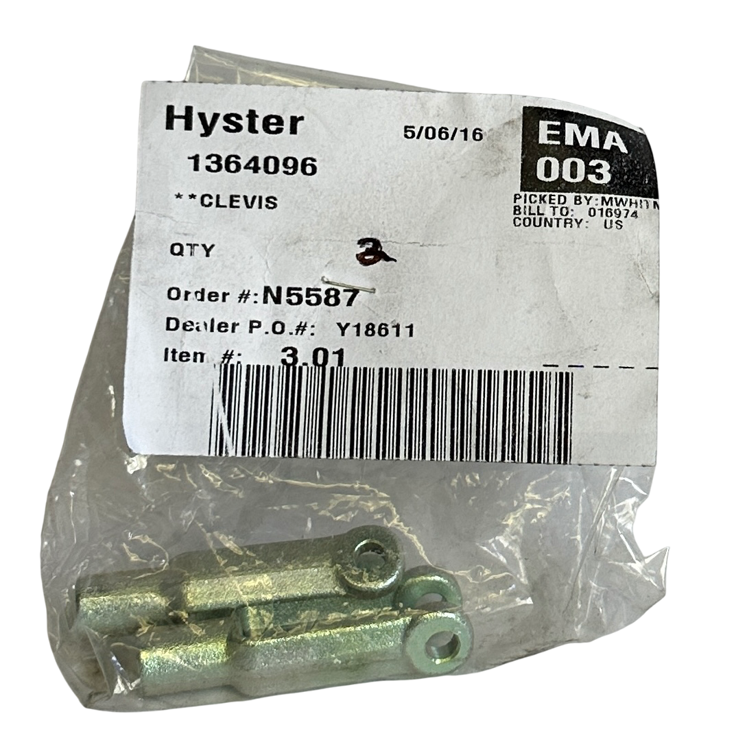 Used 2 NEW HYSTER 1364096 / HY1364096 OEM ROD END CLEVISES FOR FORKLIFT