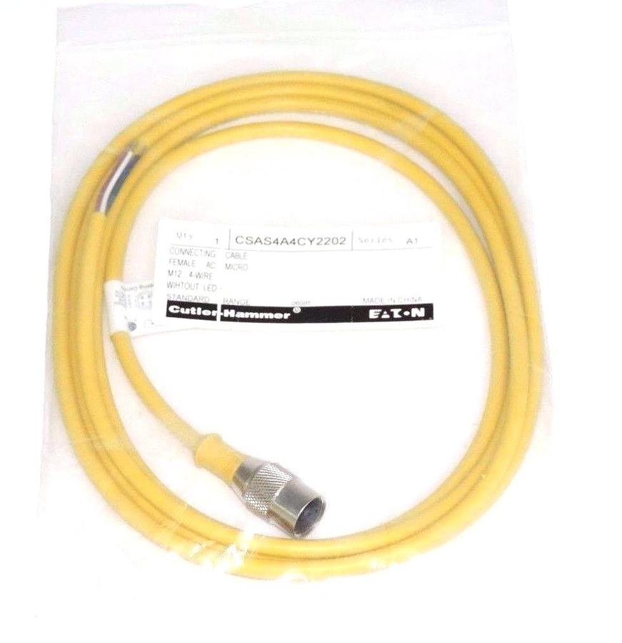 Used NEW EATON CUTLER-HAMMER CSAS4A4CY2202 SERIES A FEMALE MICRO CONNECTING CABLE