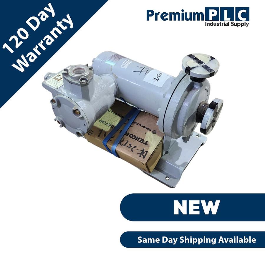 Used NEW TEIKOKU ELECTRIC F41-215F4AM-0204S1-AV CANNED MOTOR PUMP 5.3 GPM 1"x1-1/2"