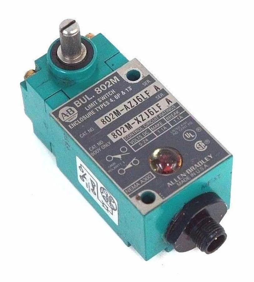 Used ALLEN BRADLEY 802M-AZJ6LF SER A LIMIT SWITCH 802M-XZJ6LF 802M-AX SER D HEAD