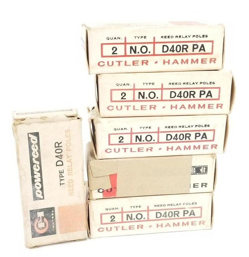 LOT OF 12 NEW EATON CUTLER-HAMMER D40R PA REED RELAYS POLES TYPE: N.O. D40RPA