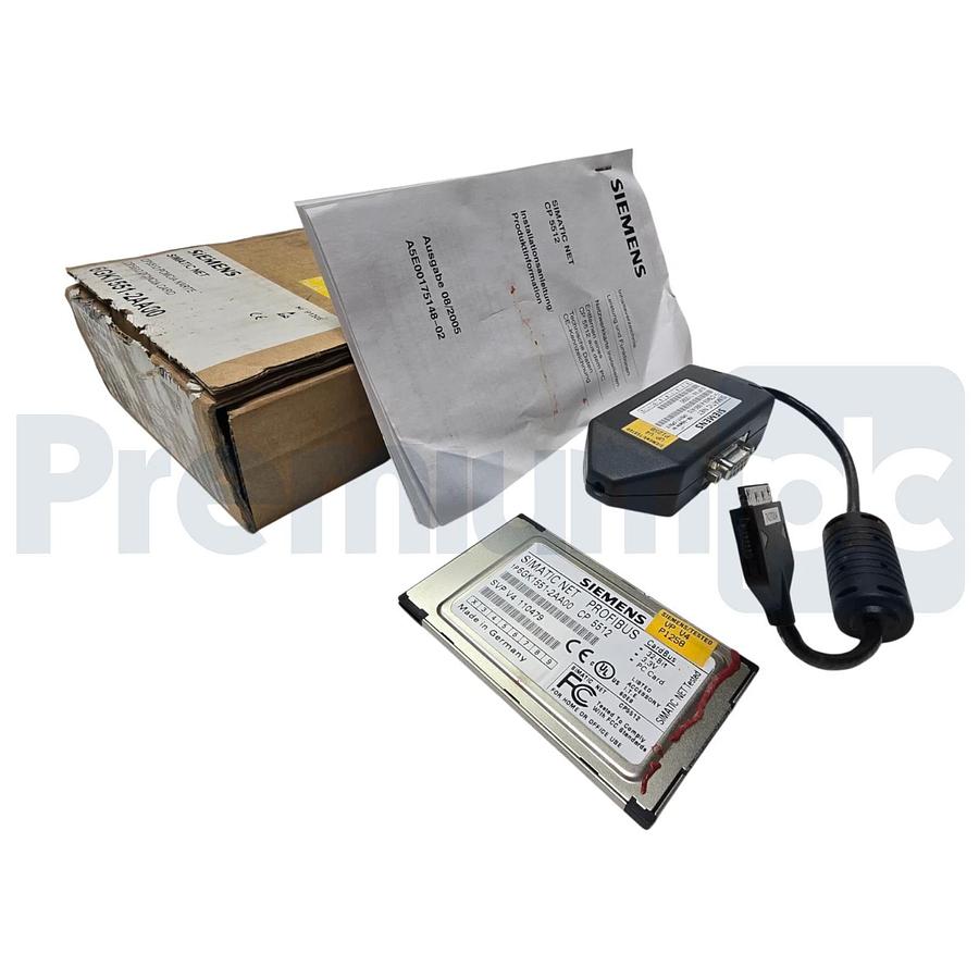 Used Siemens 6GK1551-2AA00 CP 5512 PC Card PCMCIA for PROFIBUS MPI Field Bus USPI