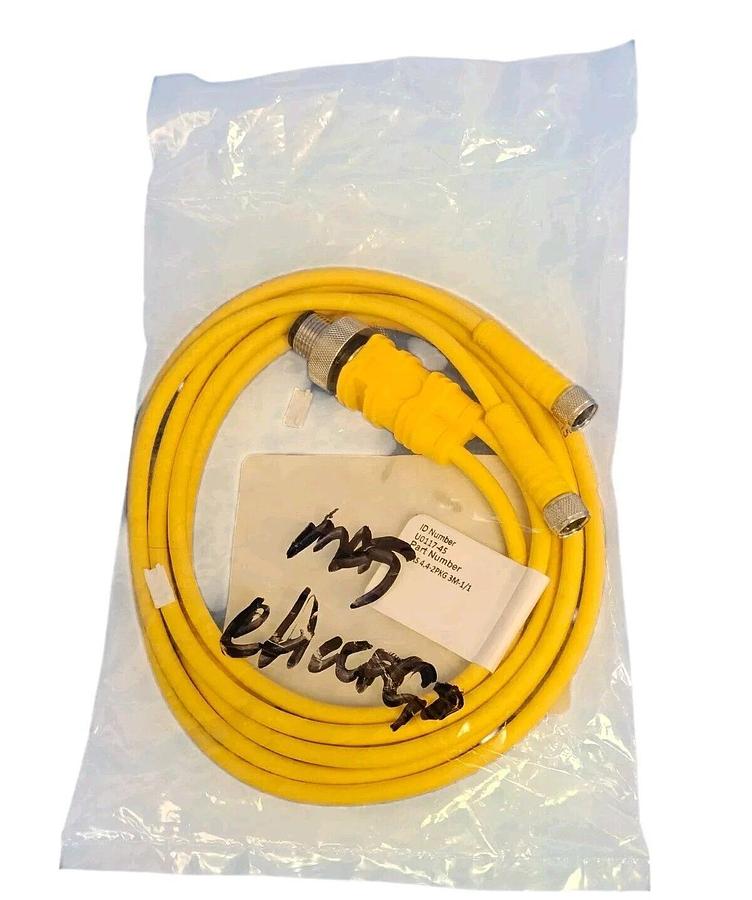 Used NEW TURCK VBRS 4.4-2PKG 3M-1/1 CORDSET SPLITTER ID NUMBER: U0117-45