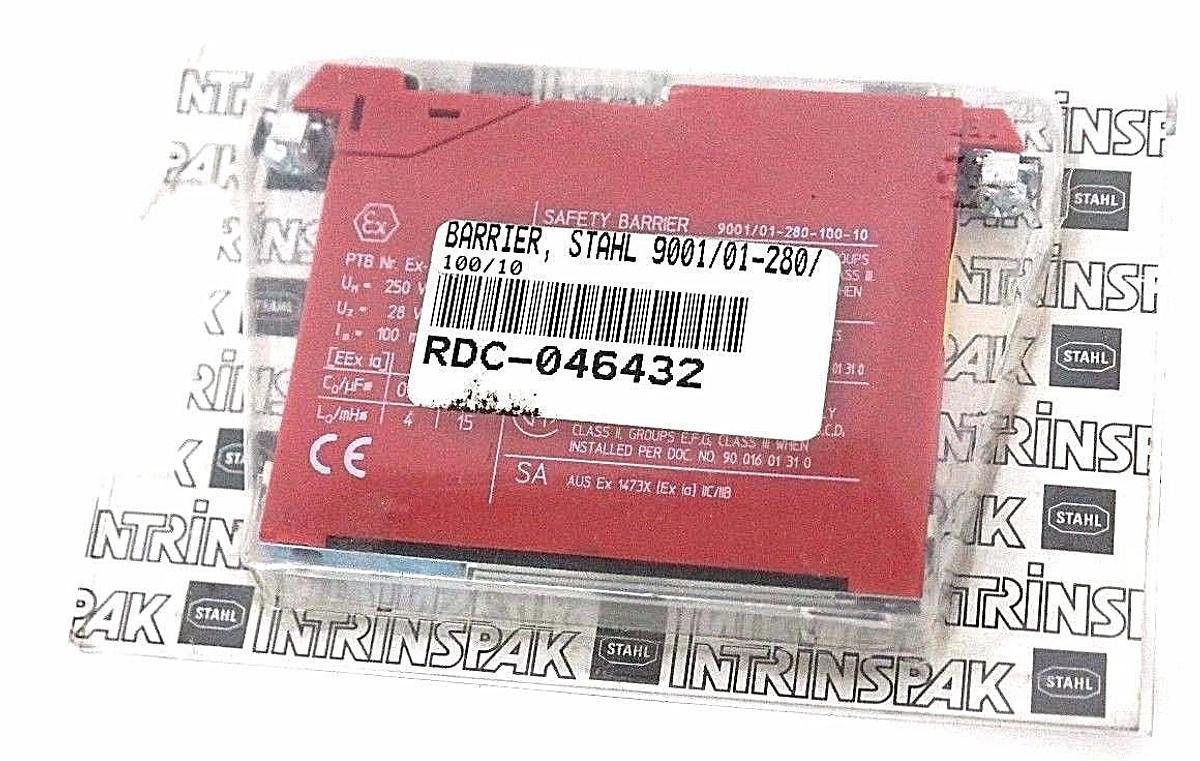 Used NIB STAHL INTRINSPAK 9001/01-280-100-10 SAFETY BARRIER 24V, 90010128010010