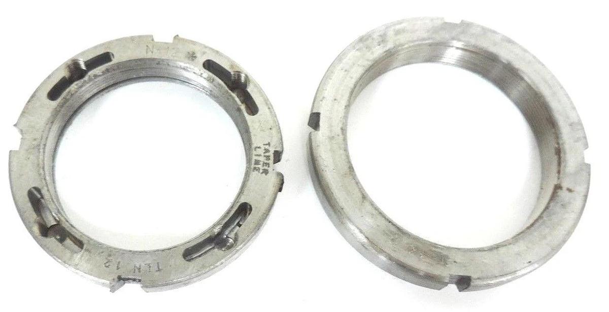 Used LOT OF 2 GENERIC LOCKING NUTS N-14 & N-12