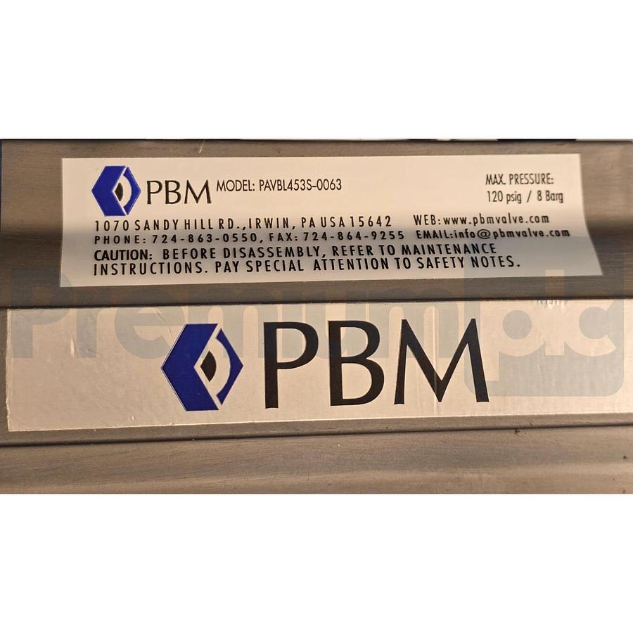 PBM PAVBL453S-0063 Actuator 3/4" SS Valve w/ StoneL Onyx ON922 DeviceNet Monitor