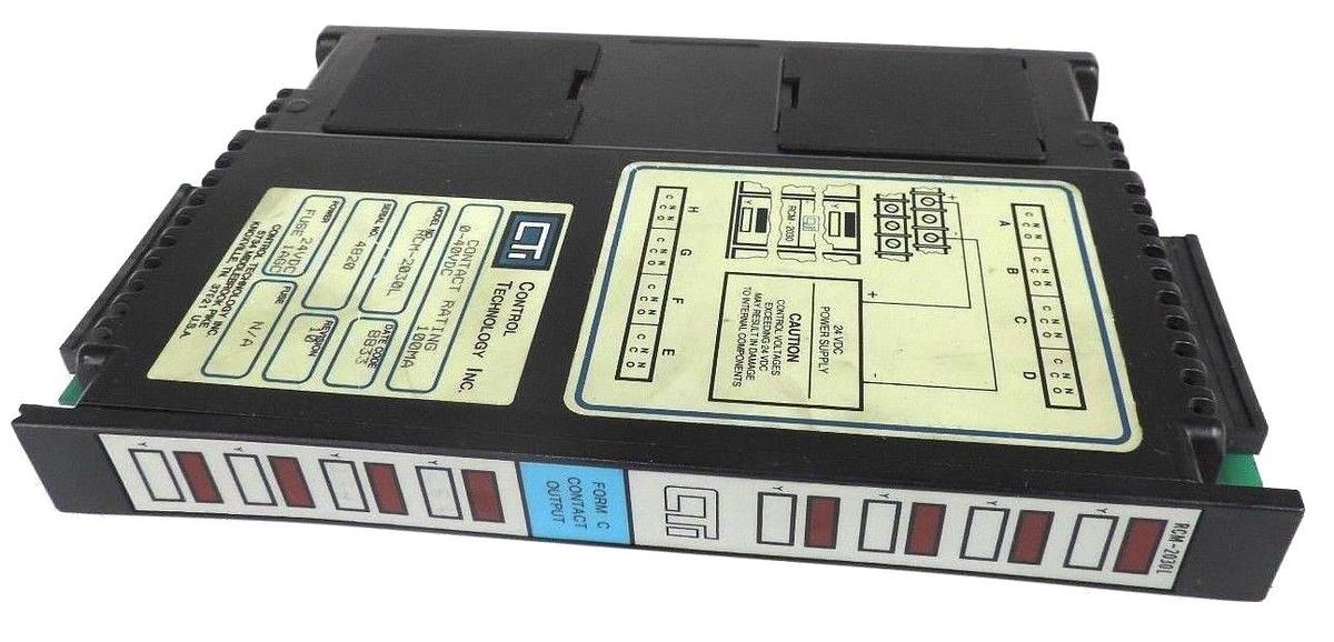 Used CONTROL TECHNOLOGY RCM-2030L OUTPUT MODULE REVISION 10 RCM2030L