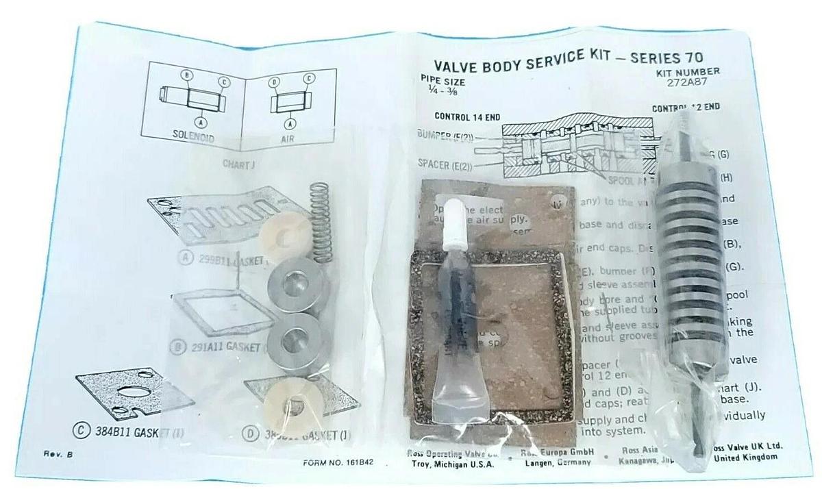 Used NEW ROSS 272A87 VALVE BODY SERVICE KIT SERIES 70