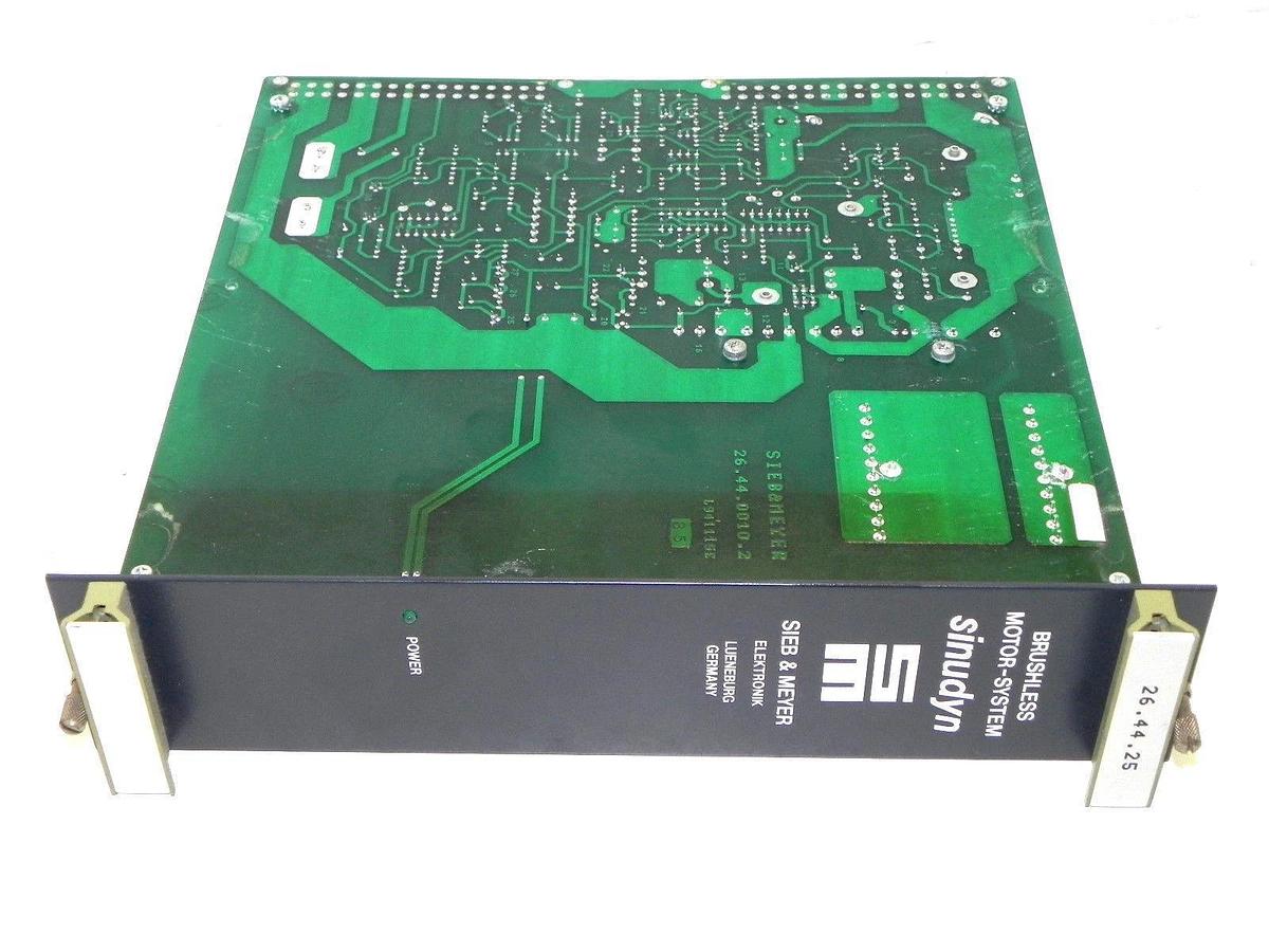 Used SINUDYN SIEB & MEYER 26.44.25 BRUSHLESS MOTOR-SYSTEM POWER SUPPLY MODULE 264425