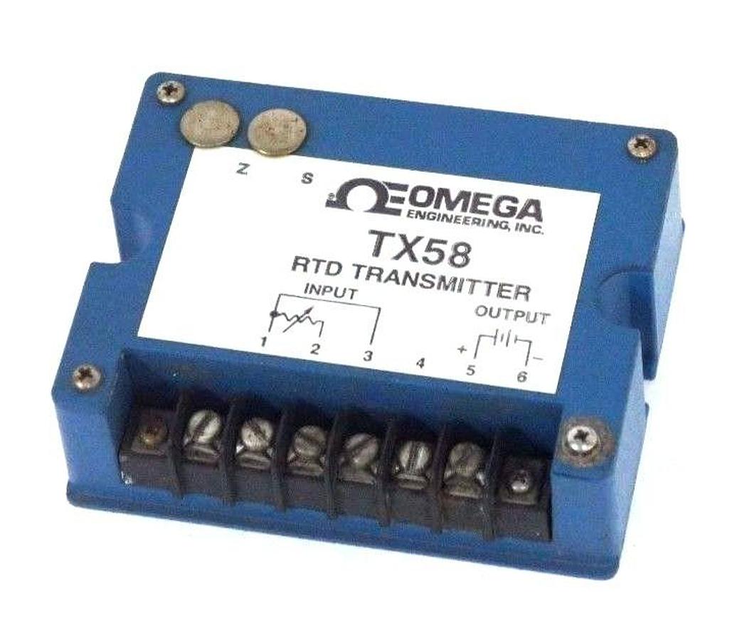 Used OMEGA ENGINEERING TX58-PT2 RTD TRANSMITTER