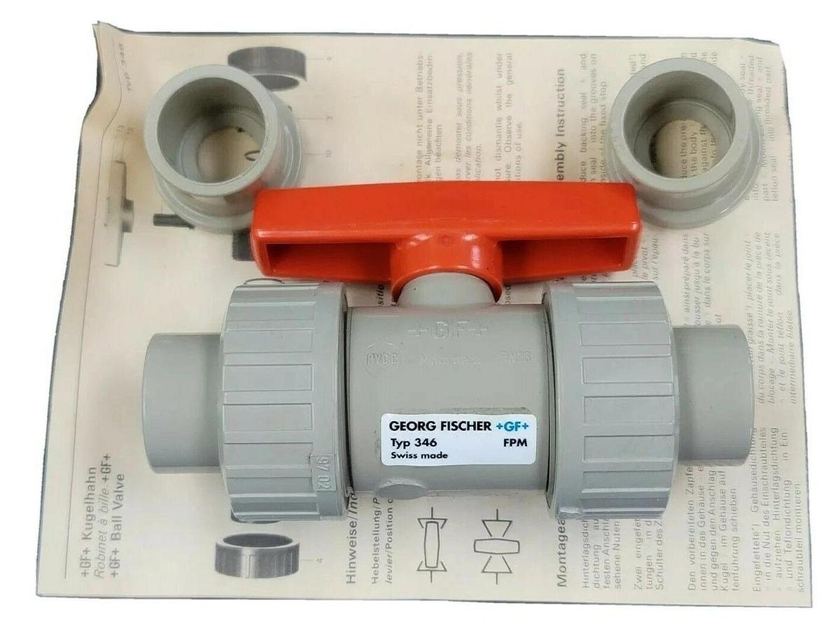 NIB GEORG FISCHER 163.346.312 BALL VALVE SOCKET & THREAD 1/2 INCH 163346312