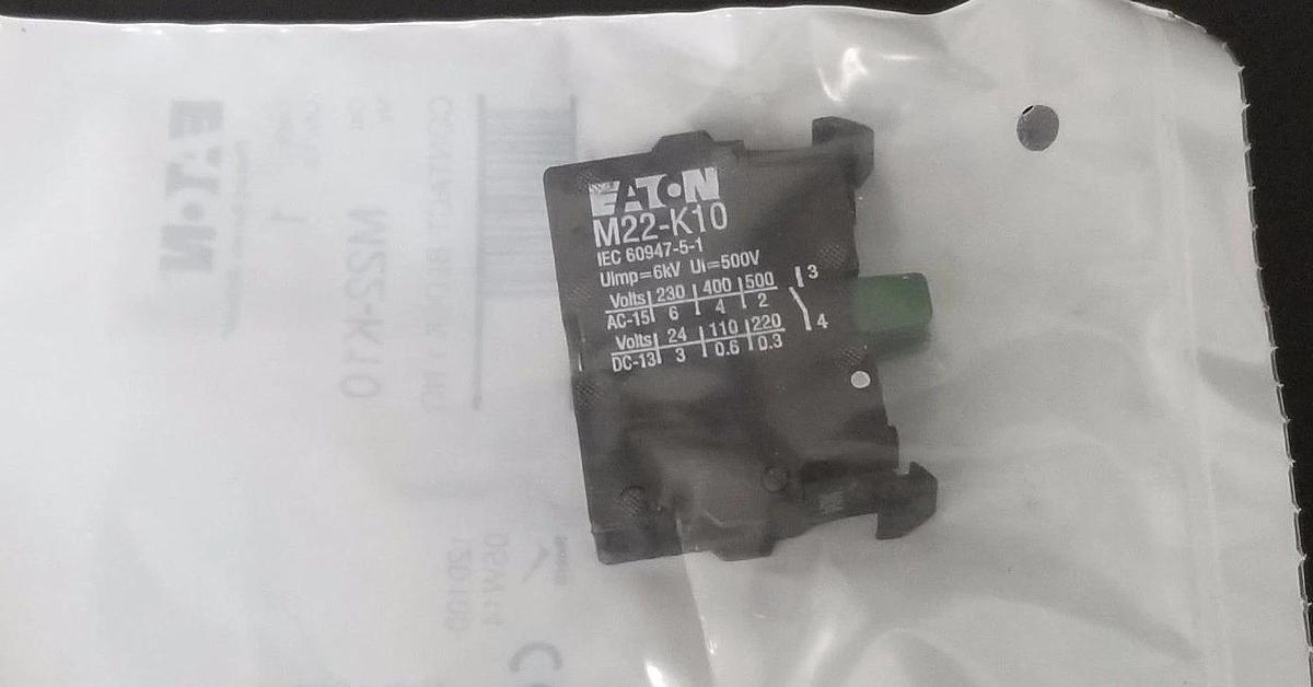 Used LOT OF 5 NEW EATON CUTLER-HAMMER M22-K10 CONTACT BLOCK 1 NO, M2210