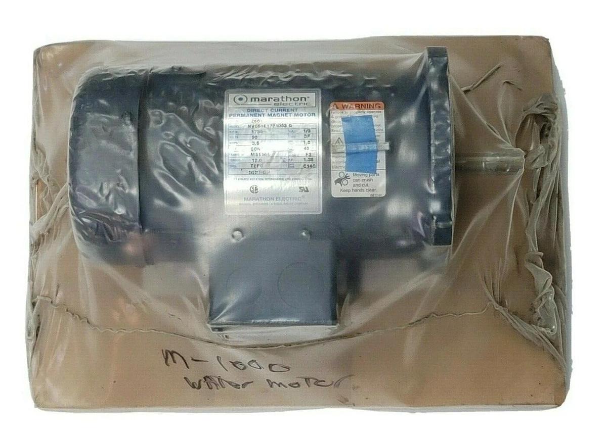 Used NEW MARATHON ELECTRIC Z604 MOTOR NVC56E17F1003 G 1/3 HP 1750 RPM 90 V 3.5 AMP