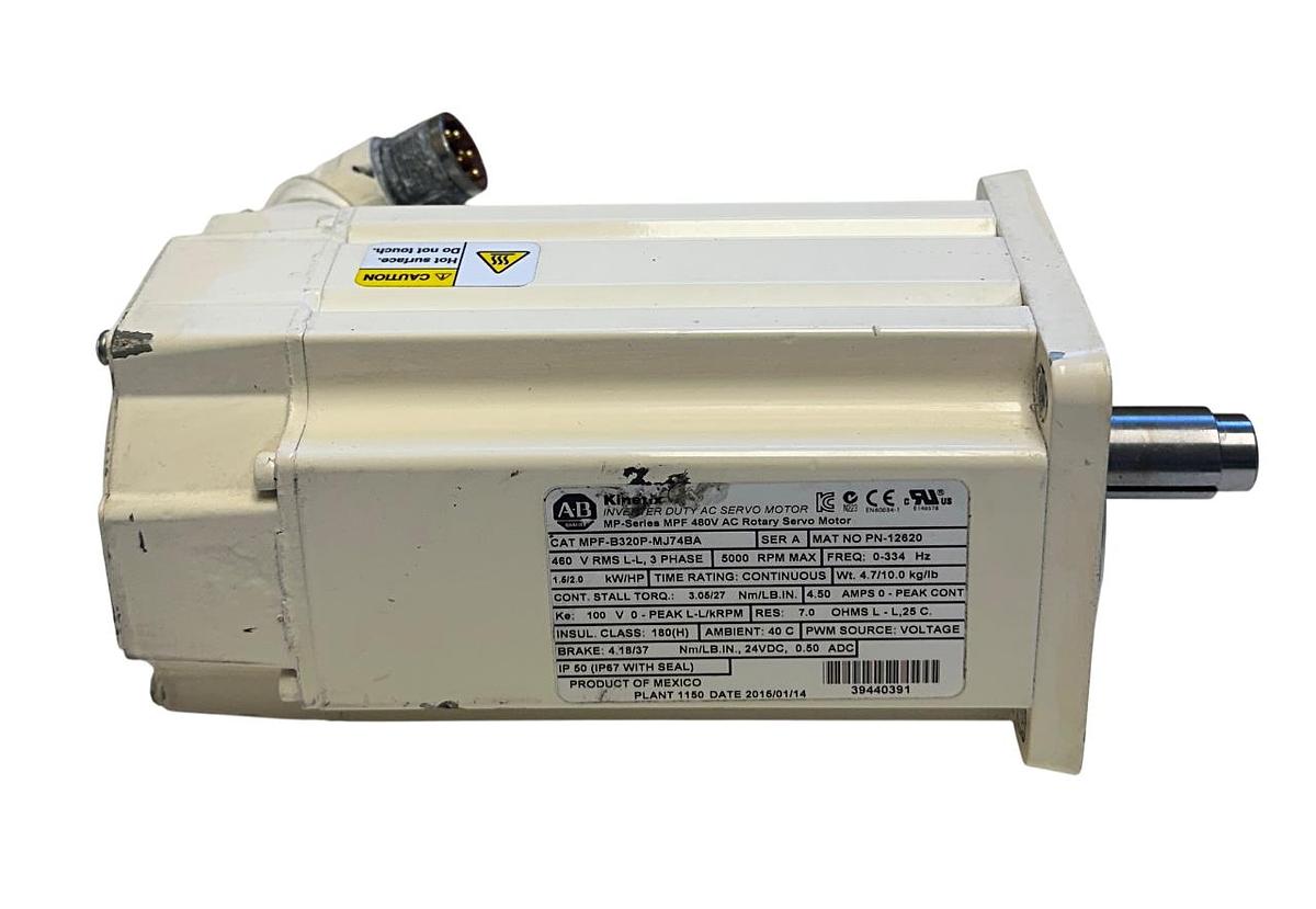 Used ALLEN BRADLEY MPF-B320P-MJ74BA /A MP-Series AC ROTARY SERVO MOTOR PN-12620 USNP