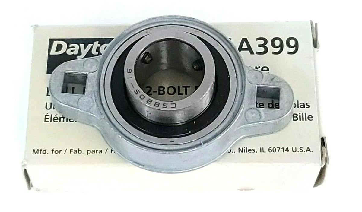 Used NIB DAYTON 1A399 BALL BEARING 2-BOLT FLANGE UNIT 1'' BORE