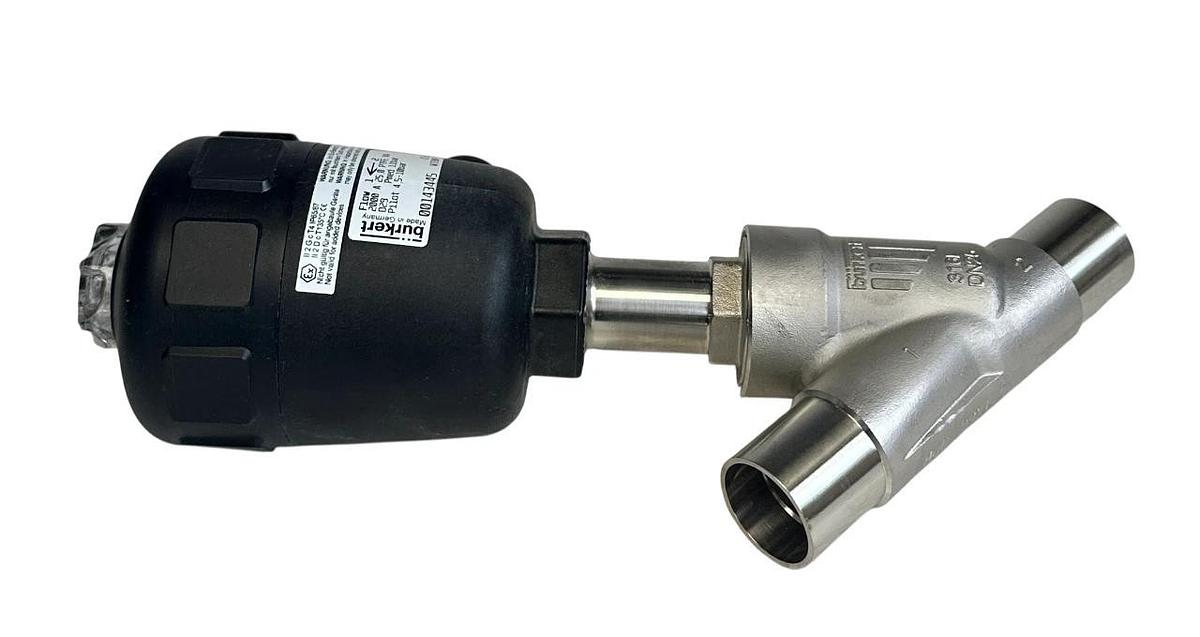 BURKERT 2000 A 25,0 PTFE VA / 00143445 PNEUMATIC ANGLE SEAT VALVE 2/2-WAY NSMP