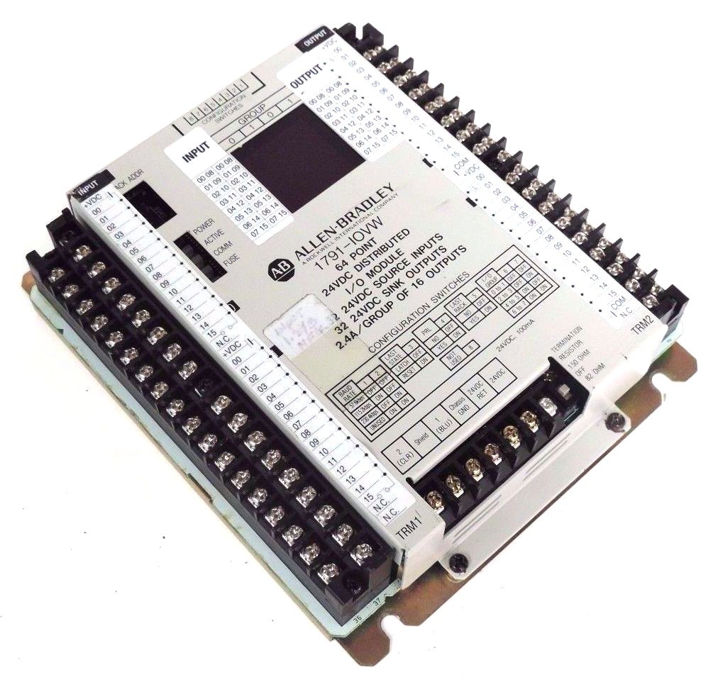 Used ALLEN BRADLEY 1791-IOVW SER. A I/O MODULE 64POINT, 24VDC, 1791IOVW